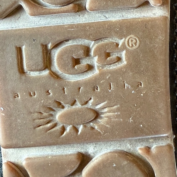 Navy Blue Suede UGG Slippers - Picture 4 of 4